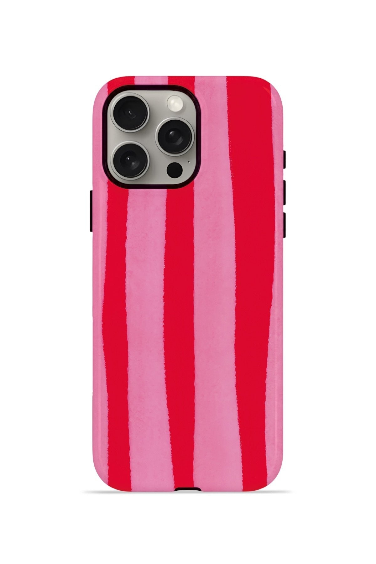 iPhone 15 Pro Max Vorian Çift Katmanlı MagSafe Kılıf Raspberry Bold Stripe