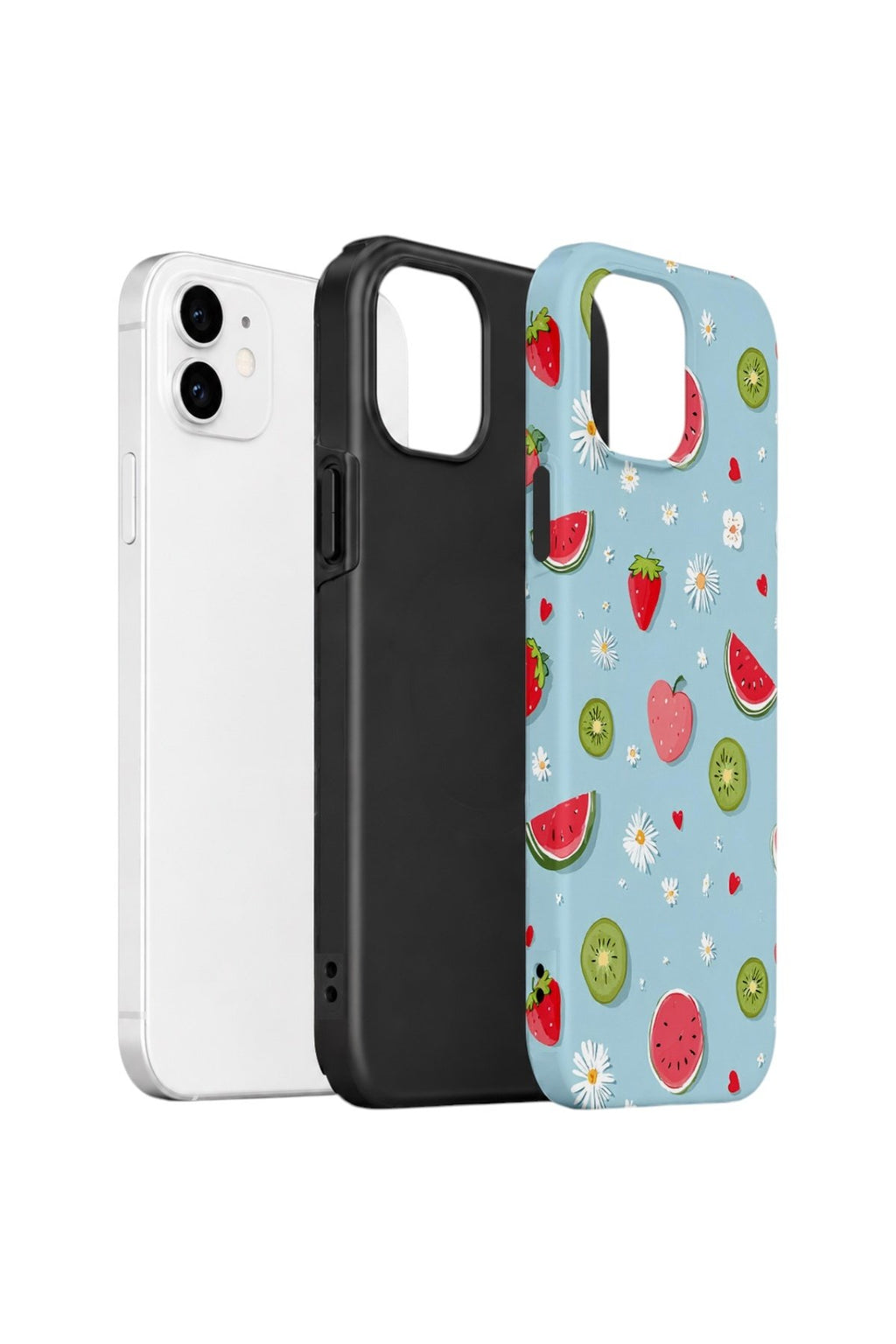 iPhone 11 Vorian Çift Katmanlı Kılıf Fruit Confetti Sky