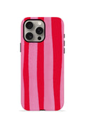 iPhone 15 Pro Max Vorian Çift Katmanlı Kılıf Raspberry Bold Stripe