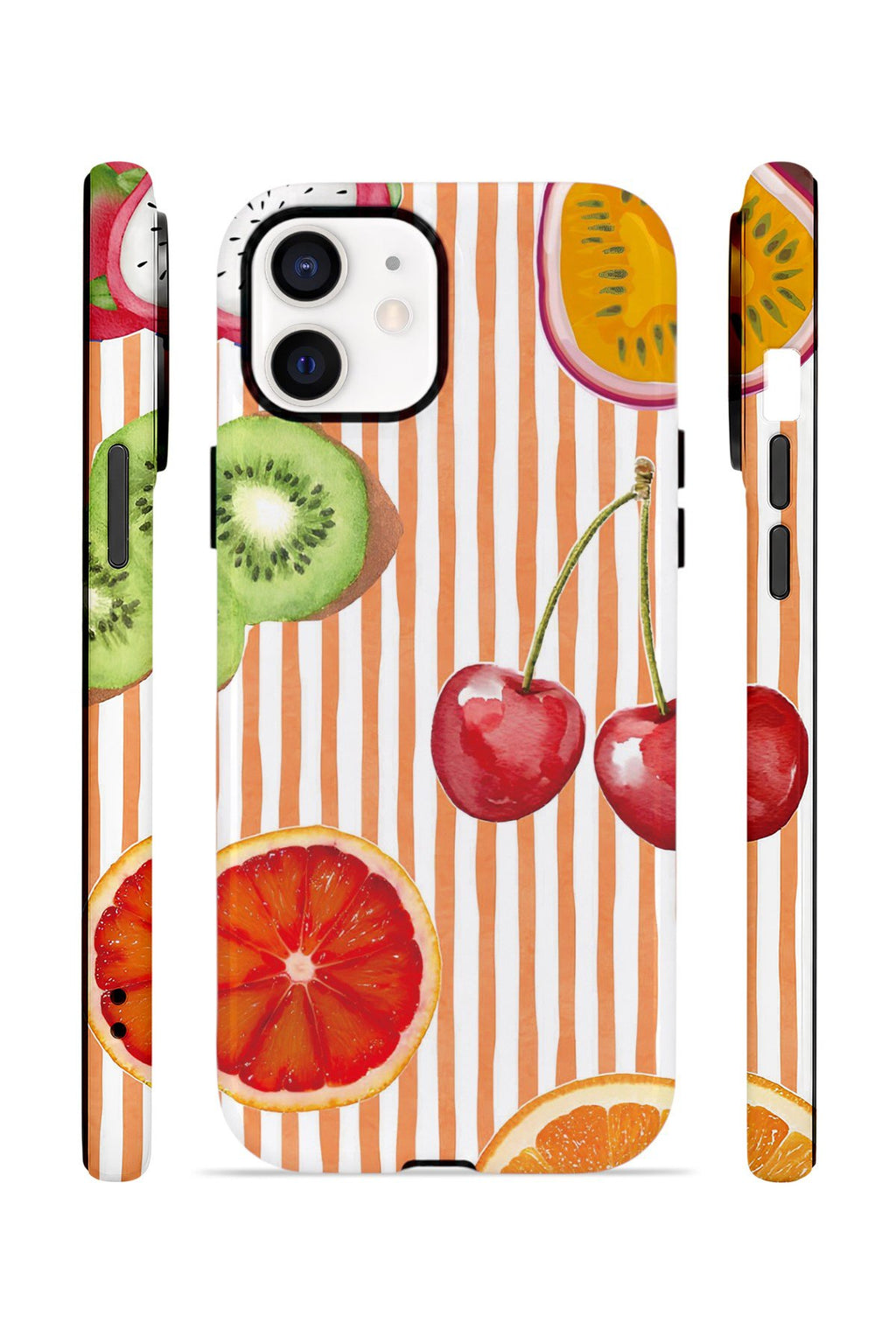 iPhone 11 Vorian Çift Katmanlı Kılıf Tutti Frutti Stripe