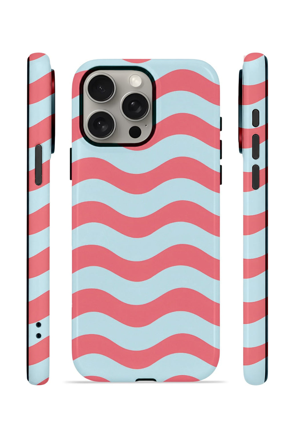 iPhone 15 Pro Vorian Çift Katmanlı Kılıf Retro Wave Candy