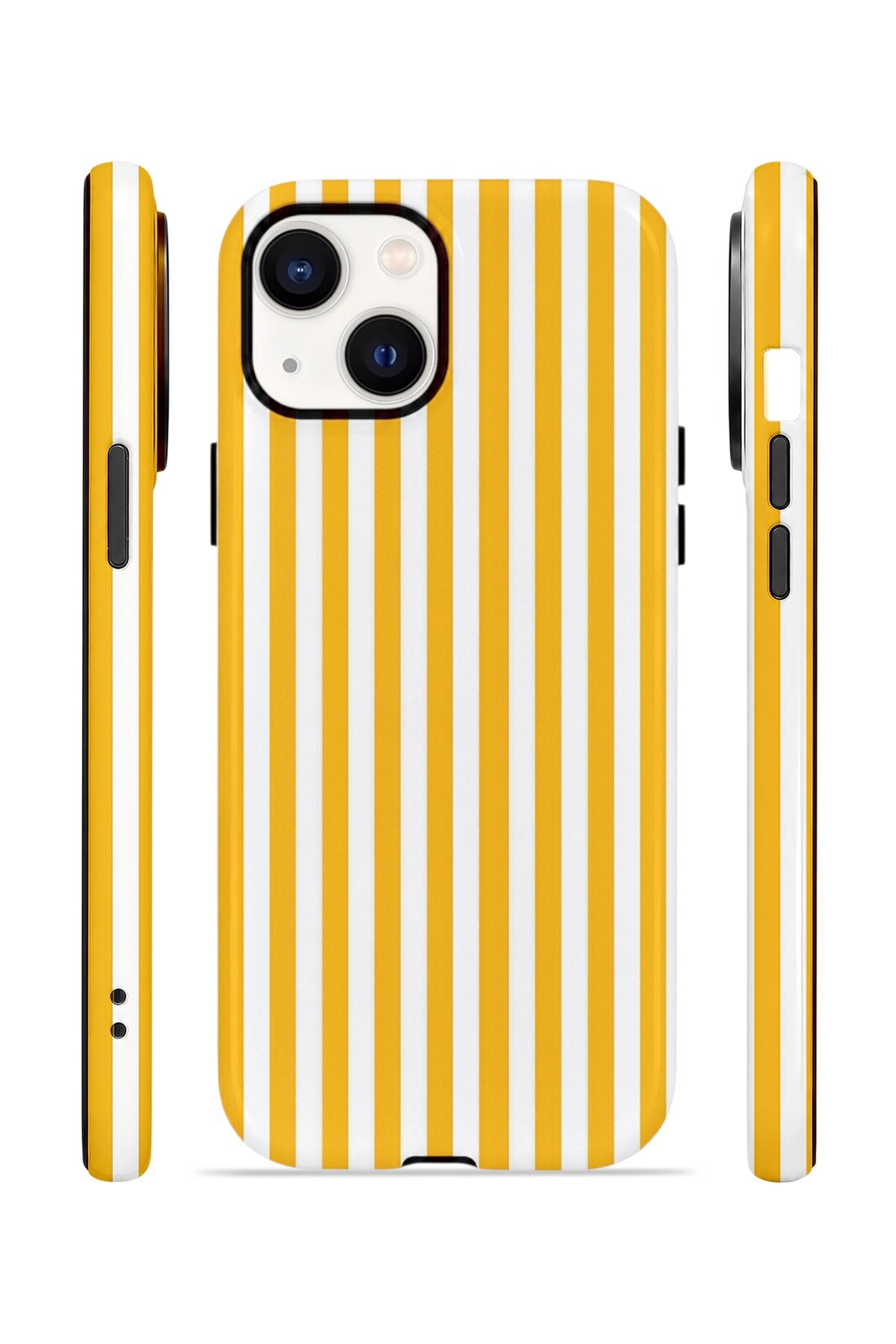 iPhone 15 Plus Vorian Çift Katmanlı Kılıf Golden Pinstripe