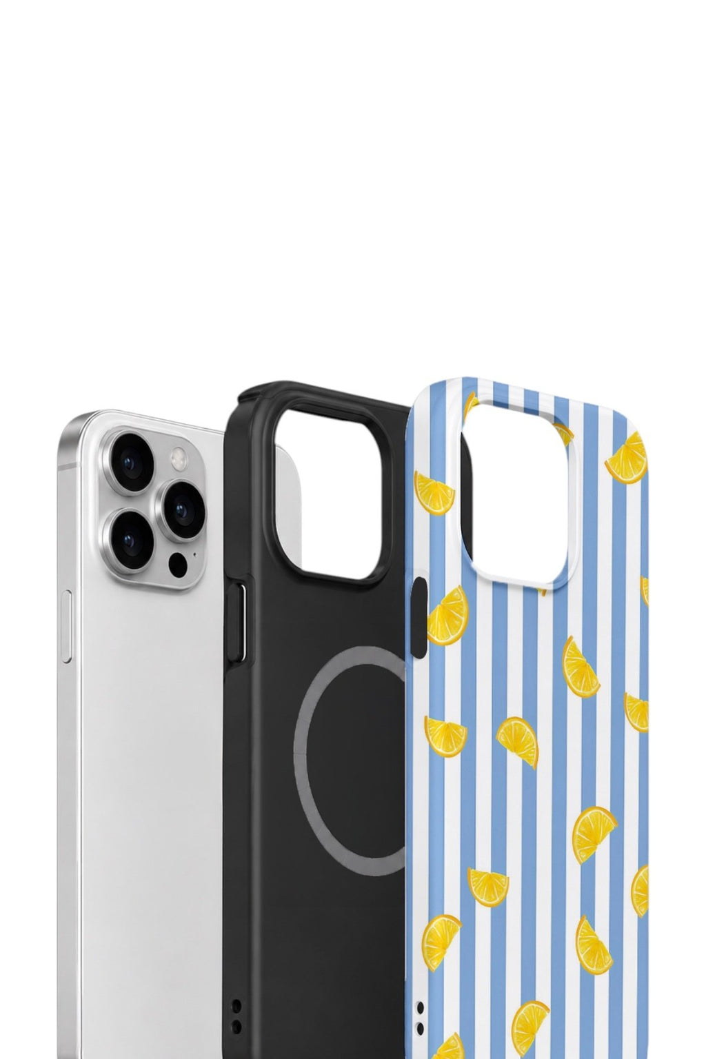 iPhone 12 Pro Max Vorian Çift Katmanlı MagSafe Kılıf Lemon Confetti Blue