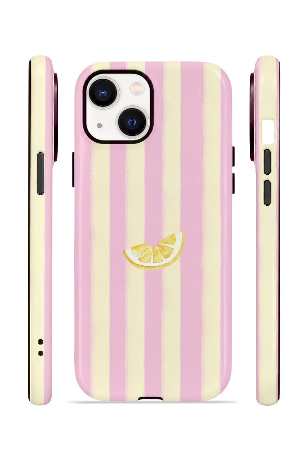 iPhone 13 Vorian Çift Katmanlı Kılıf Lemon Charm Pink