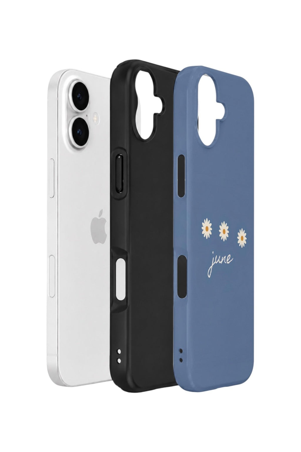 iPhone 16 Vorian Çift Katmanlı Kılıf June Daisy Blue