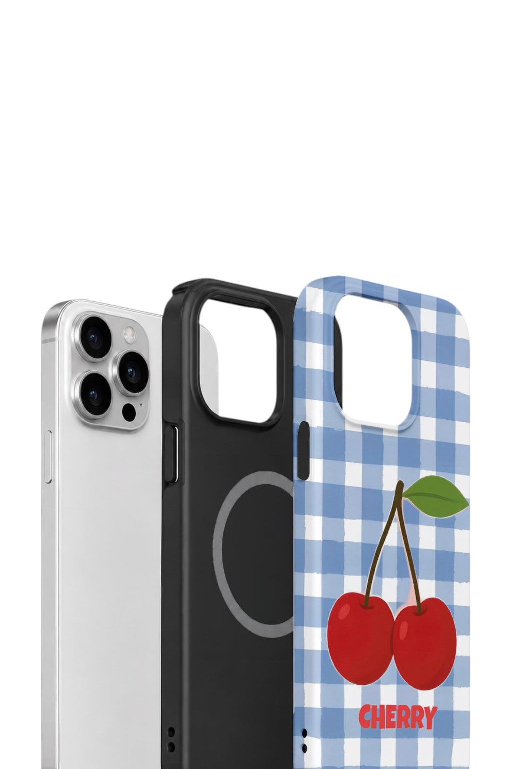 iPhone 15 Pro Vorian Çift Katmanlı MagSafe Kılıf Cherry Picnic