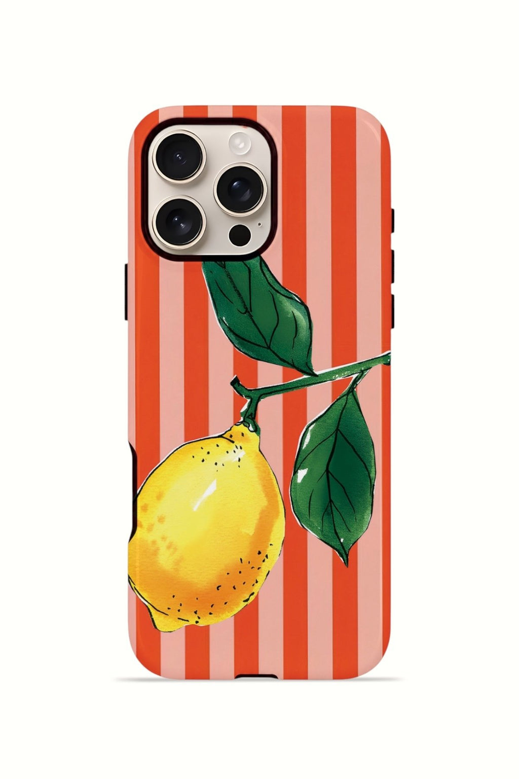 iPhone 16 Pro Vorian Çift Katmanlı MagSafe Kılıf Sicilian Lemon Red Stripe