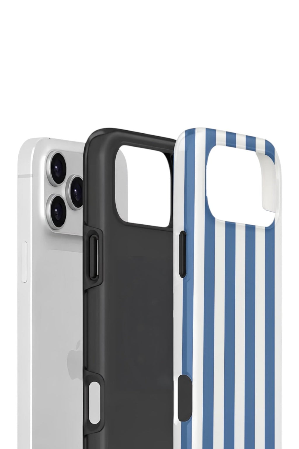 iPhone 17 Pro Vorian Çift Katmanlı Kılıf Blue Marina Stripe