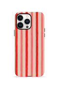 iPhone 14 Pro Vorian Çift Katmanlı Kılıf Coral Cream Stripe