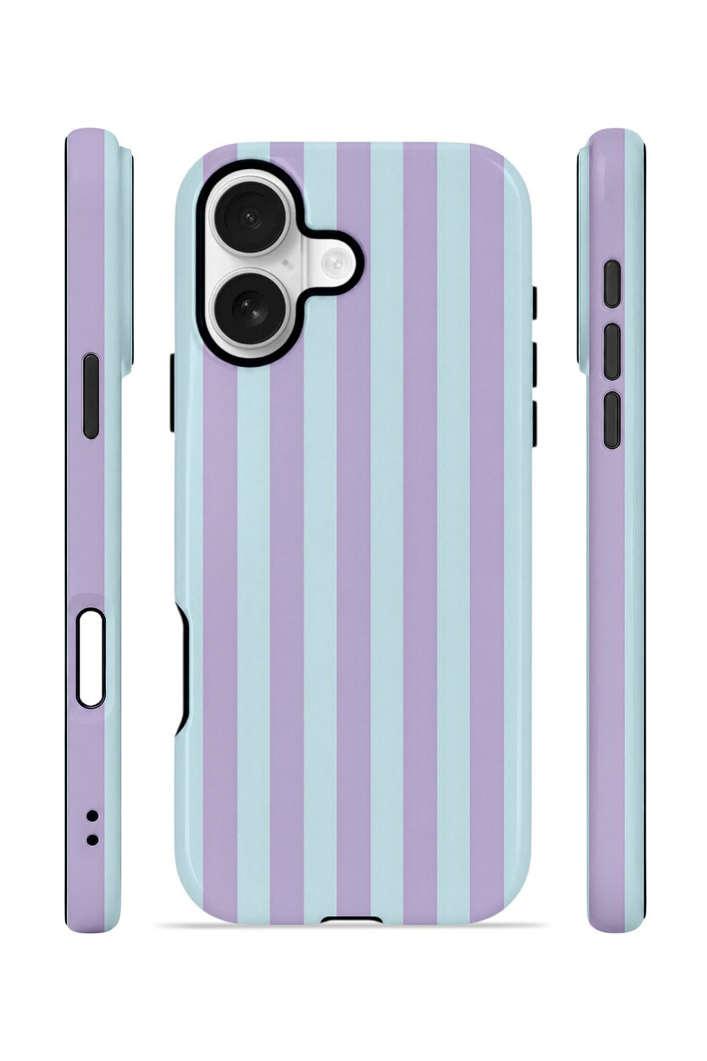 iPhone 16 Vorian Çift Katmanlı Kılıf Lilac Riviera Stripe