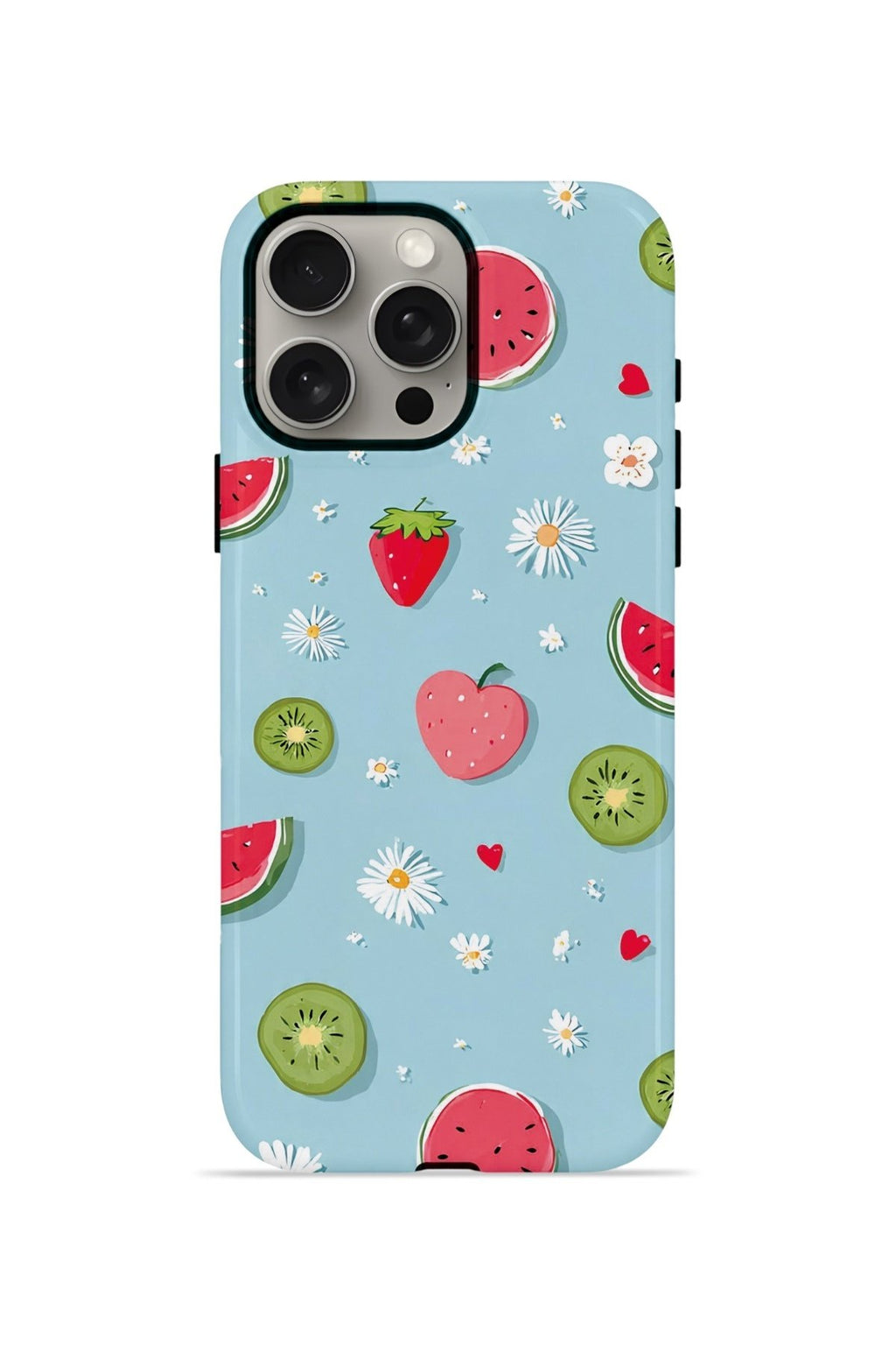 iPhone 15 Pro Vorian Çift Katmanlı Kılıf Fruit Confetti Sky