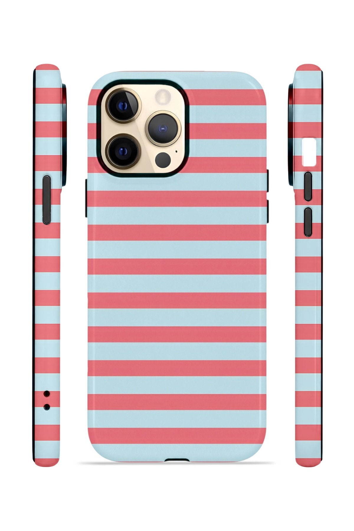 iPhone 13 Pro Vorian Çift Katmanlı Kılıf Candy Horizon Stripe
