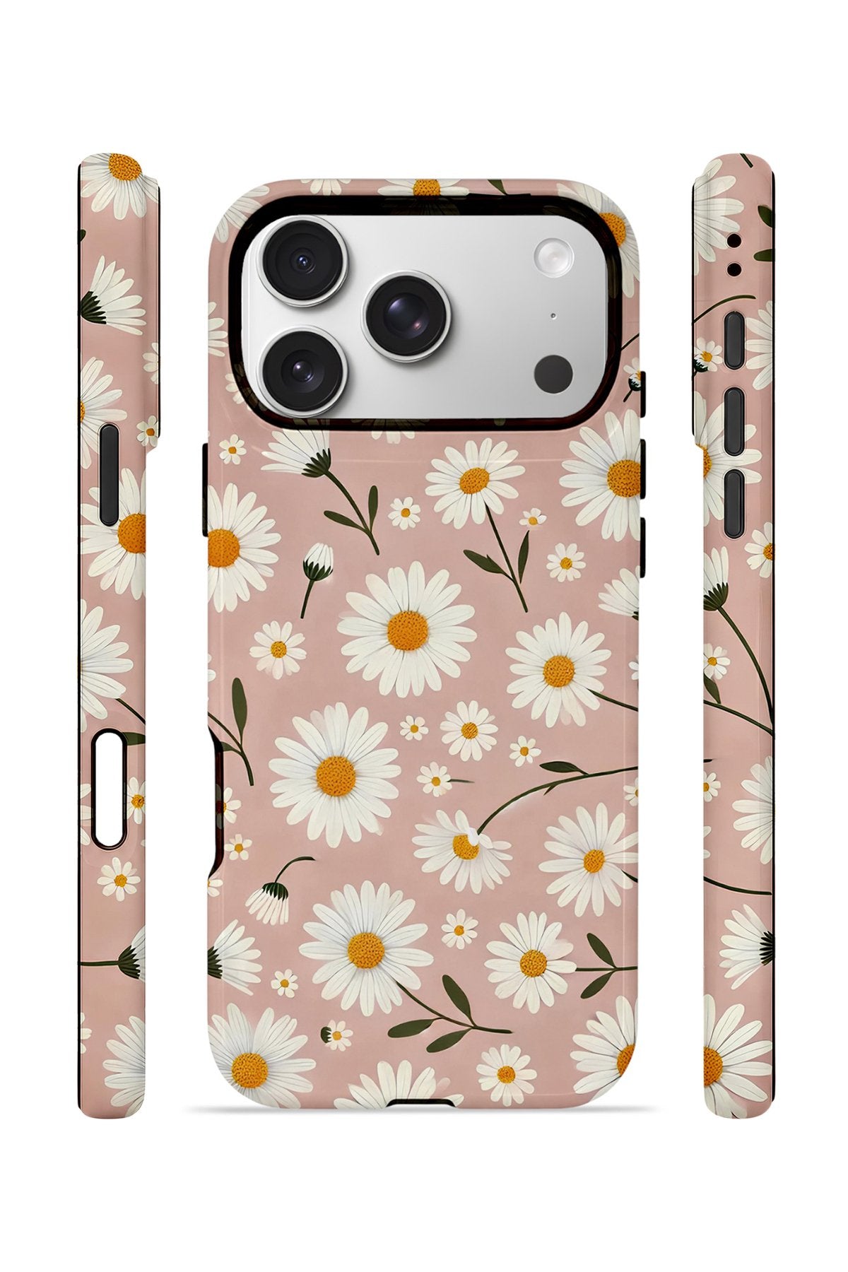 iPhone 17 Pro Vorian Çift Katmanlı Kılıf Daisy Mocha Garden