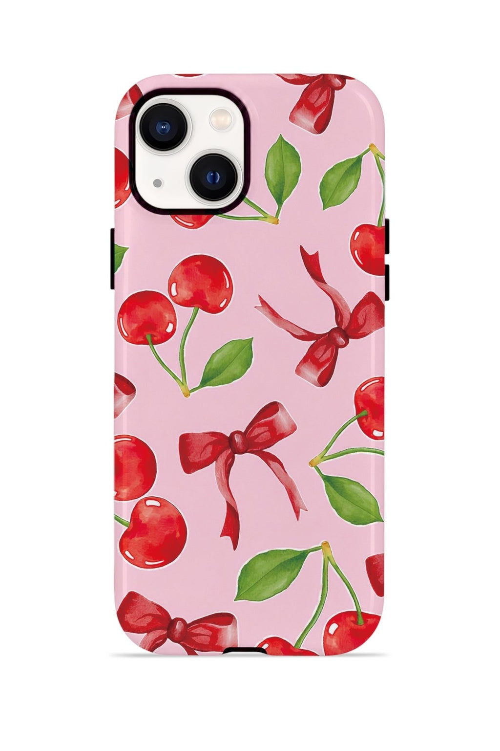iPhone 14 Plus Vorian Çift Katmanlı Kılıf Cherry Ribbon Garden