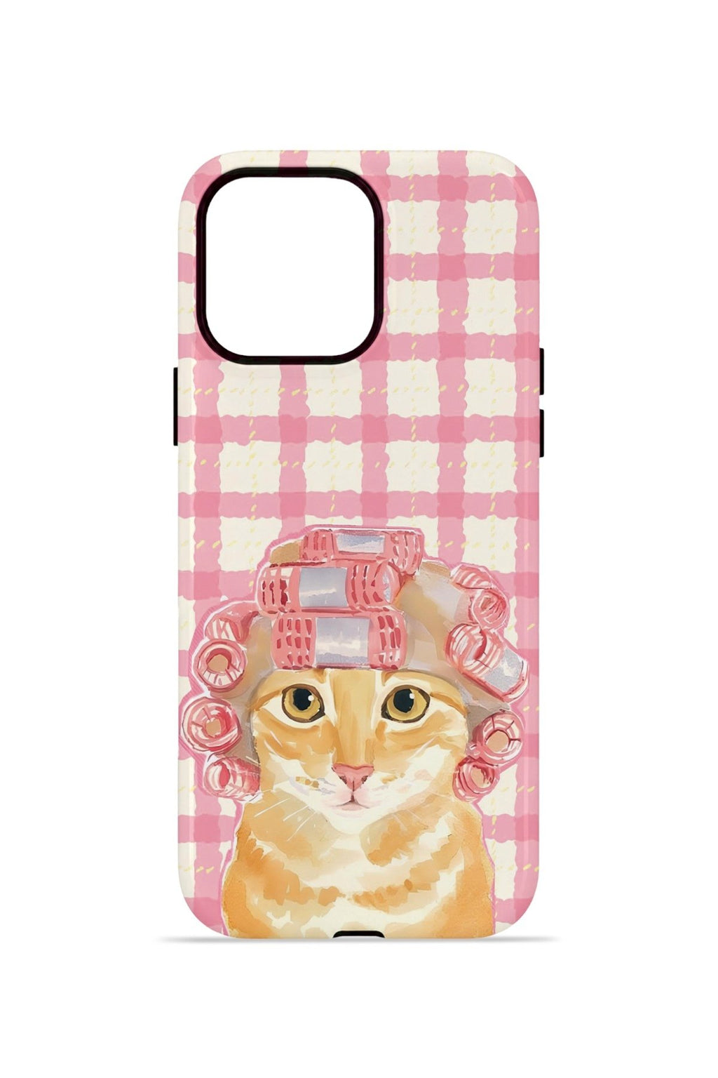 iPhone 12 Pro Max Vorian Çift Katmanlı Kılıf Pink Picnic Cat