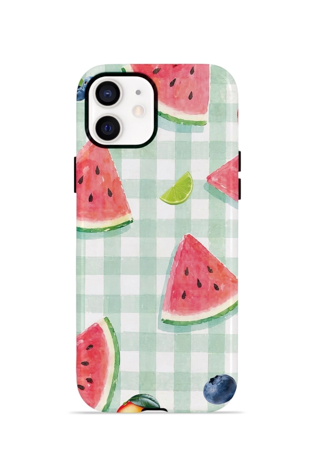 iPhone 11 Vorian Çift Katmanlı MagSafe Kılıf Watermelon Picnic Gingham