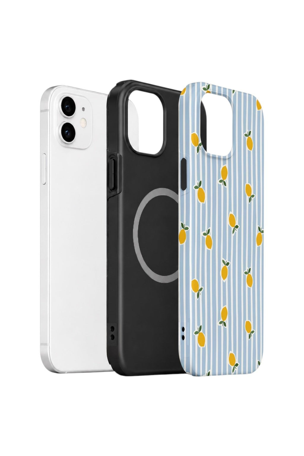 iPhone 12 Vorian Çift Katmanlı MagSafe Kılıf Tiny Lemon Rain