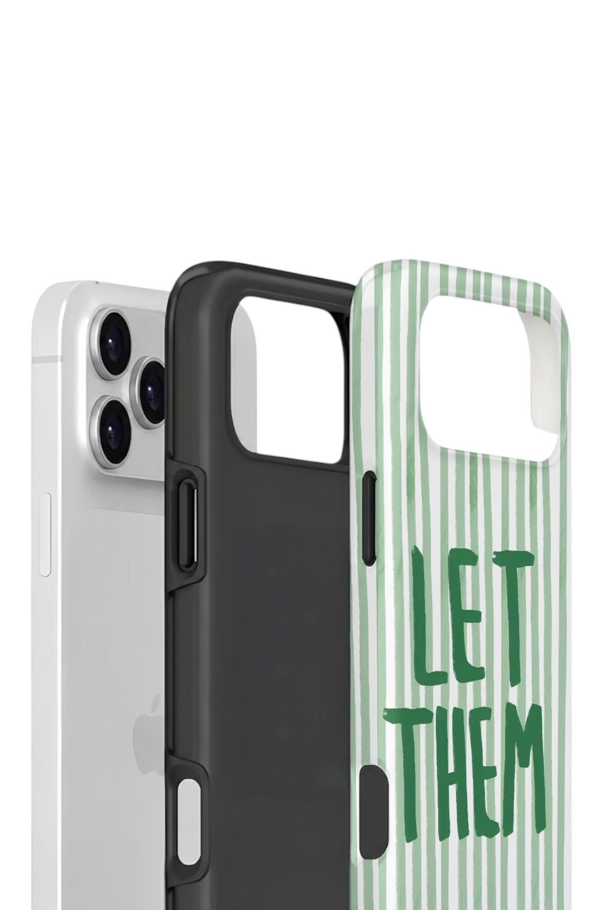 iPhone 17 Pro Vorian Çift Katmanlı Kılıf Let Them Green