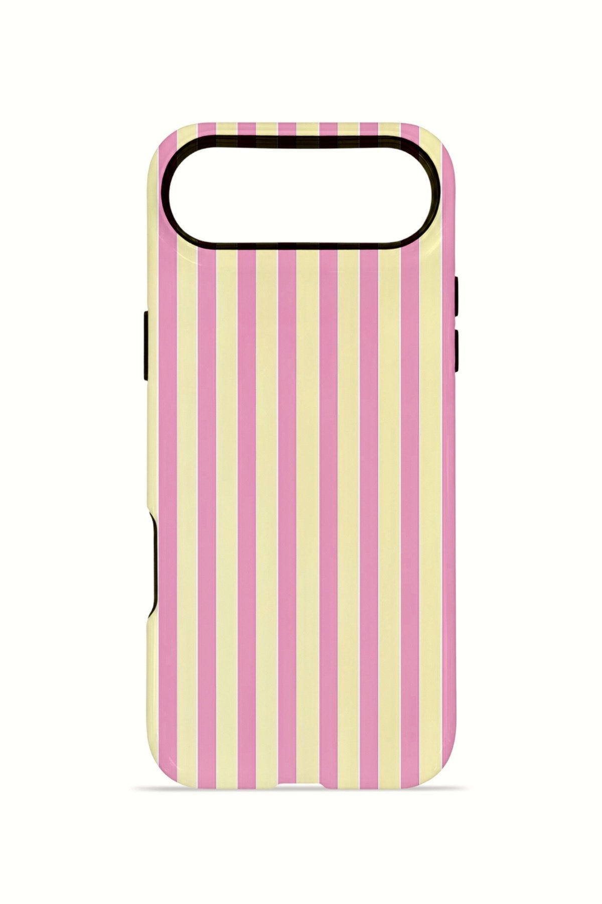 iPhone 17 Air Vorian Çift Katmanlı MagSafe Kılıf Pink Lemon Pinstripe