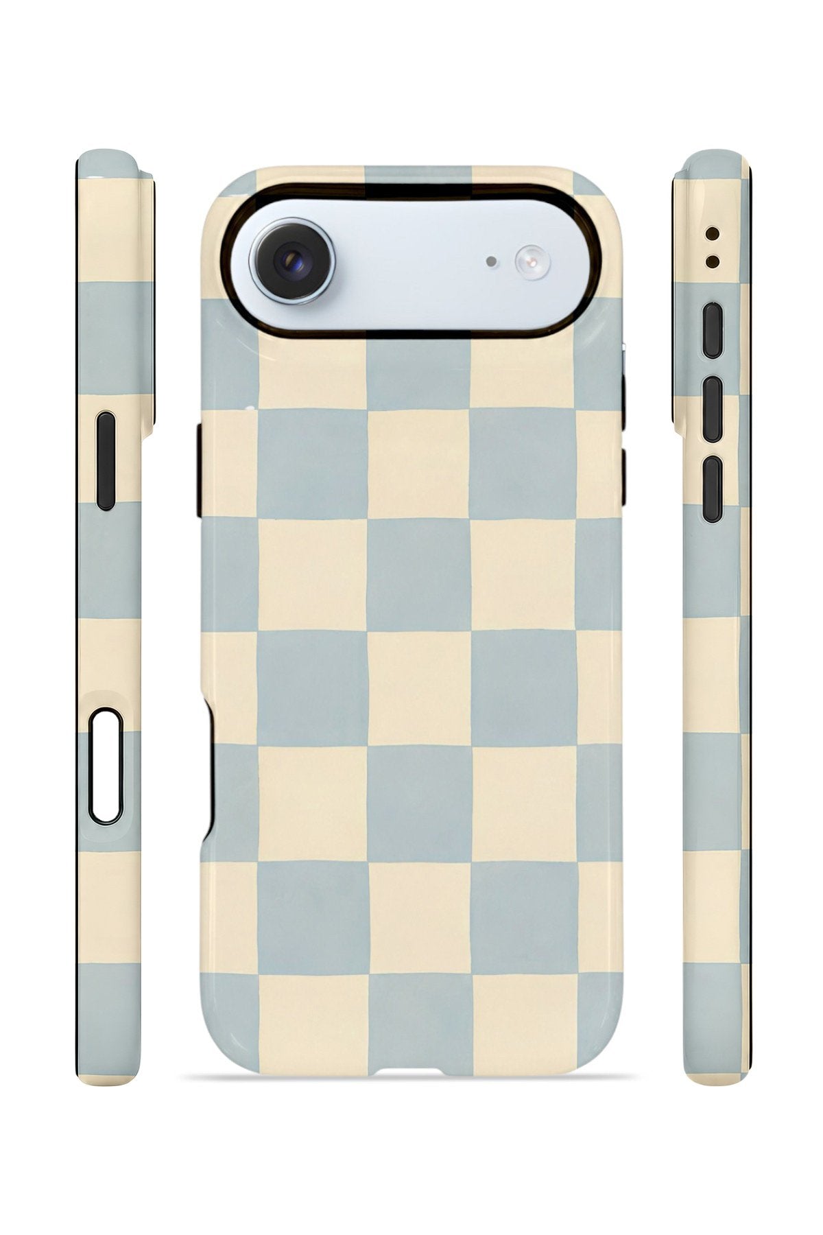 iPhone 17 Air Vorian Çift Katmanlı MagSafe Kılıf Powder Blue Checker