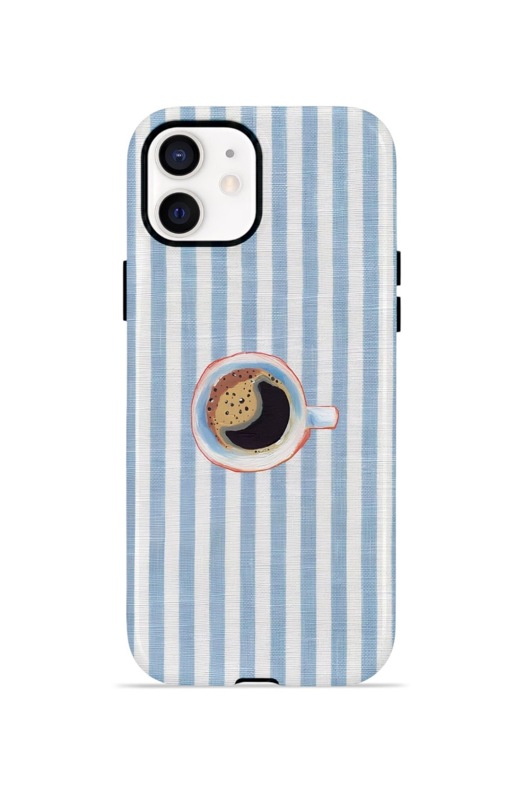 iPhone 12 Vorian Çift Katmanlı Kılıf Morning Coffee Stripe