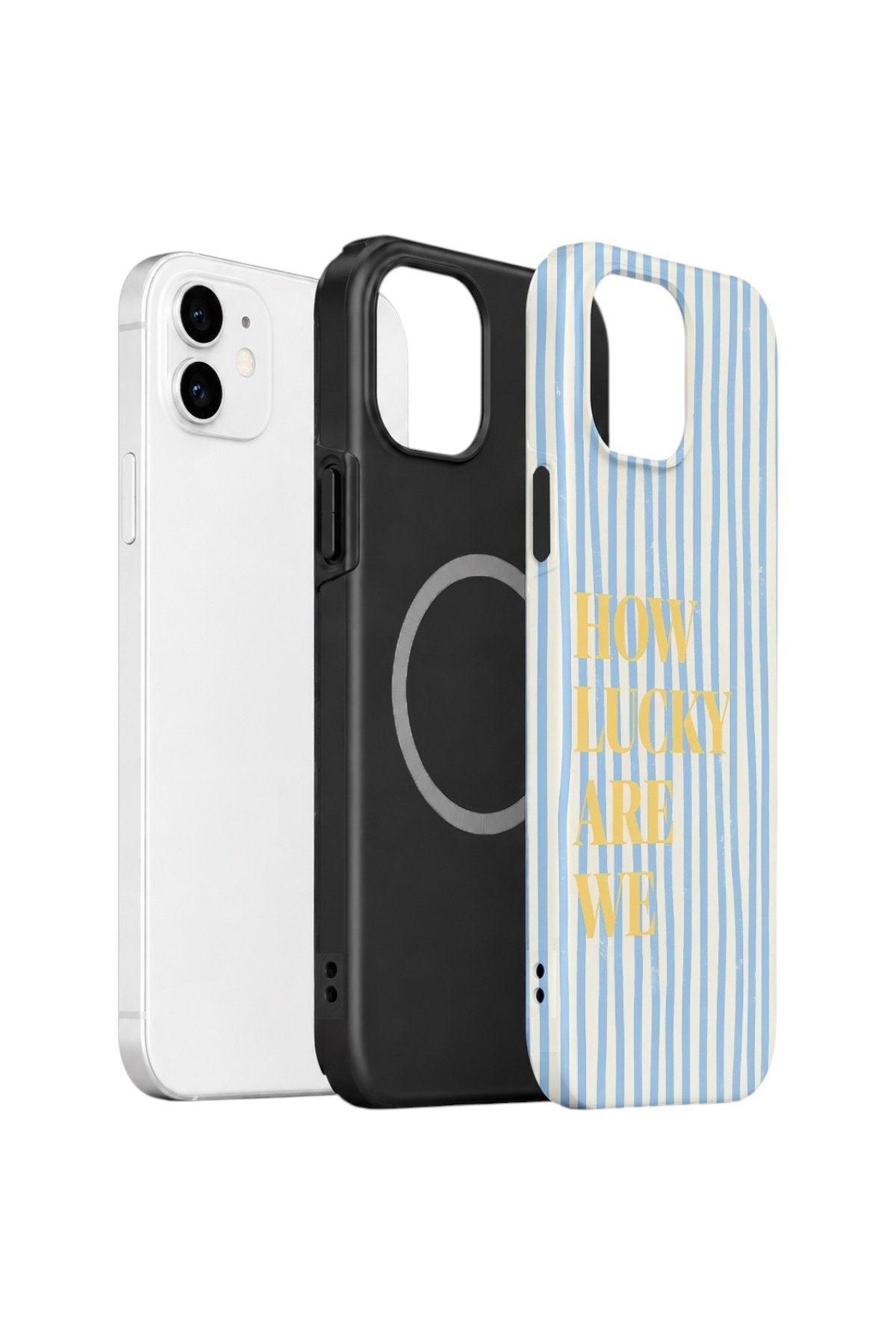 iPhone 12 Vorian Çift Katmanlı MagSafe Kılıf Lucky Summer Stripe