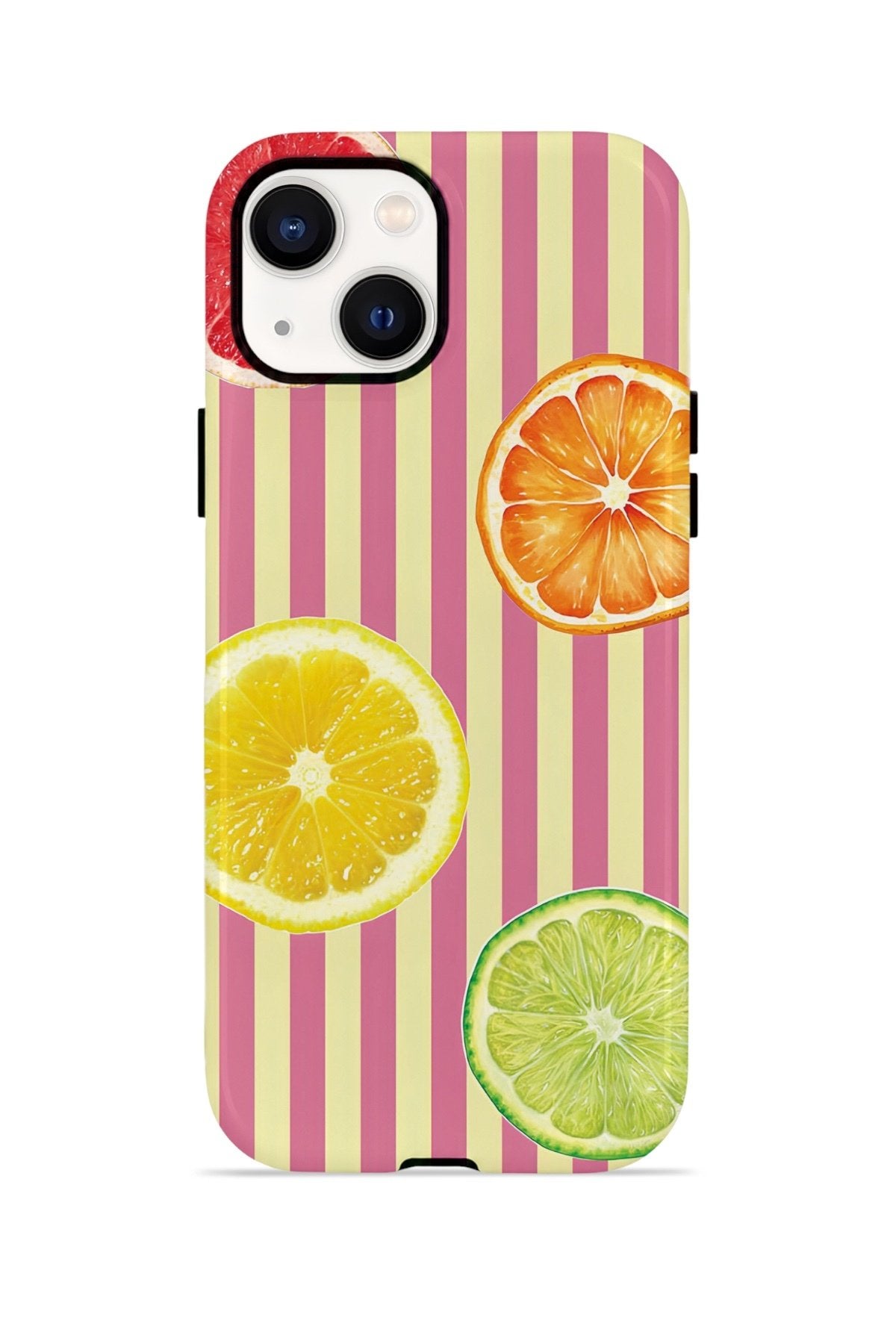 iPhone 13 Vorian Çift Katmanlı Kılıf Citrus Fiesta Stripe