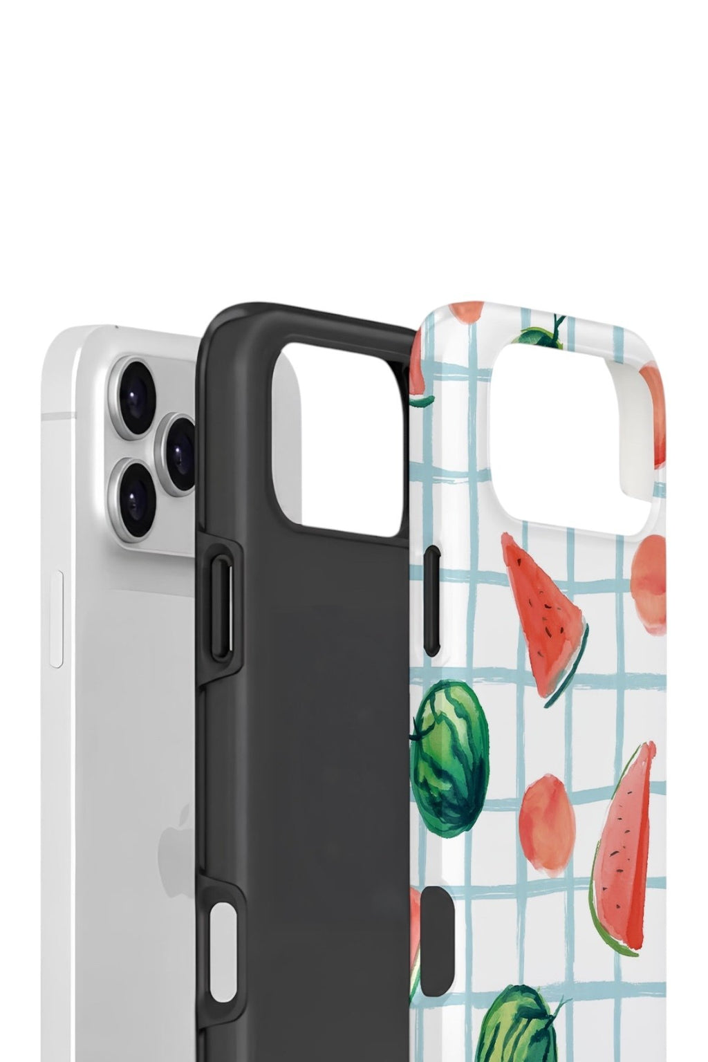 iPhone 17 Pro Vorian Çift Katmanlı Kılıf Watermelon Grid