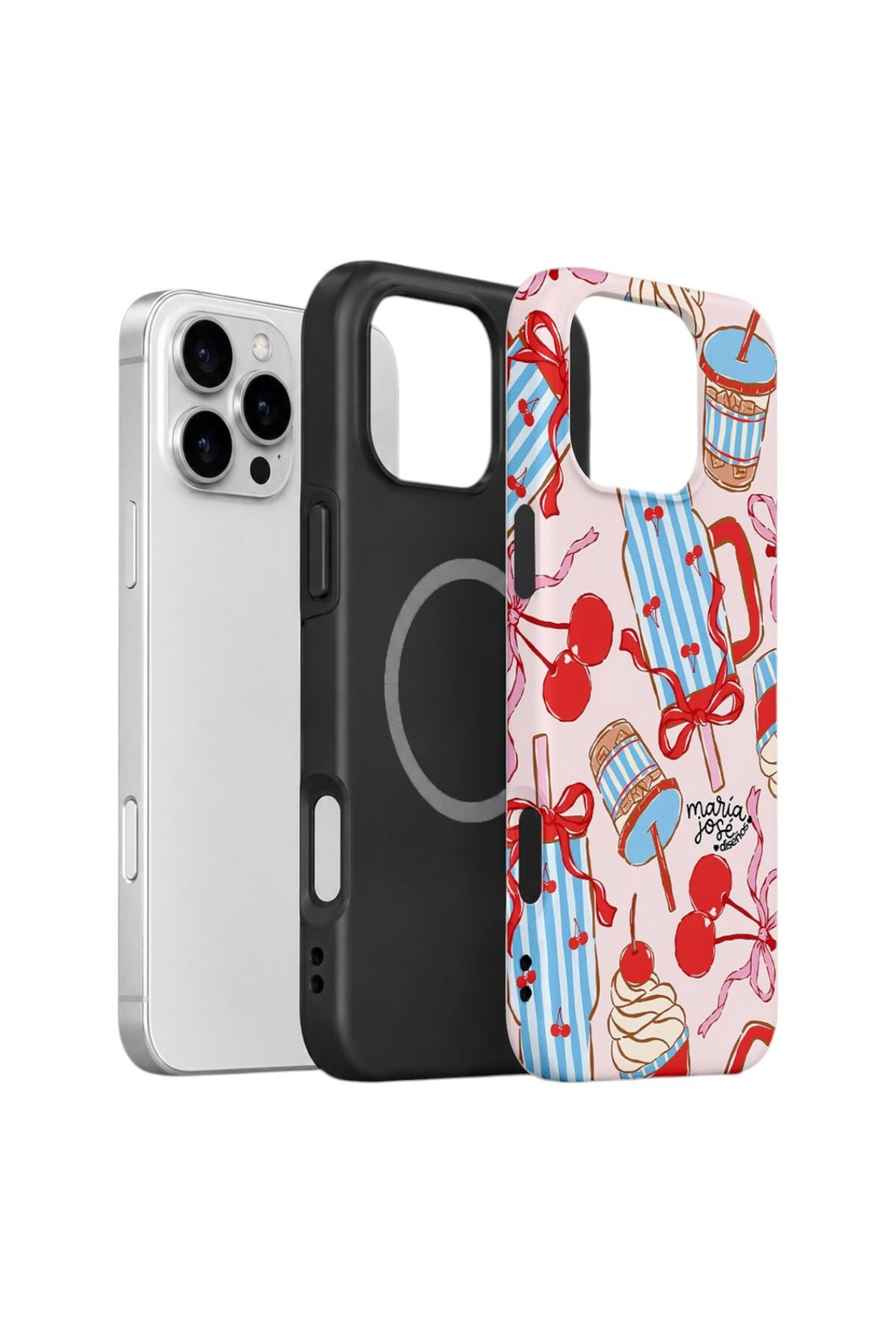 iPhone 16 Pro Max Vorian Çift Katmanlı MagSafe Kılıf Dolce Cherry Picnic