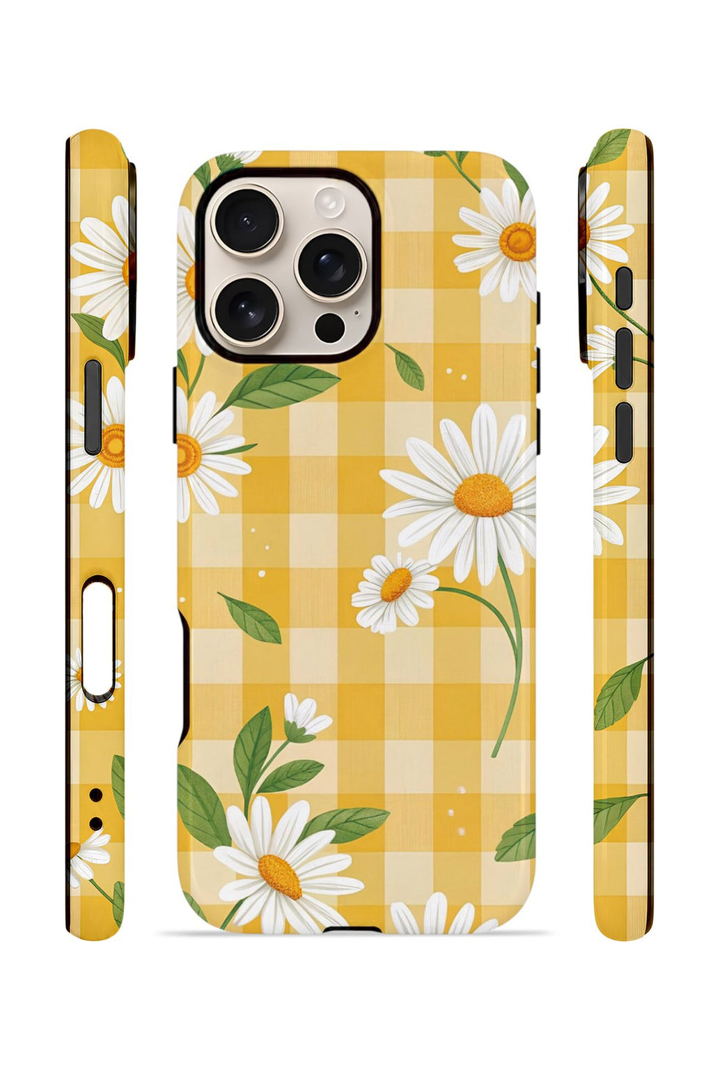 iPhone 16 Pro Max Vorian Çift Katmanlı MagSafe Kılıf Daisy Picnic Gingham