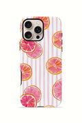 iPhone 16 Pro Vorian Çift Katmanlı Kılıf Pink Grapefruit Garden