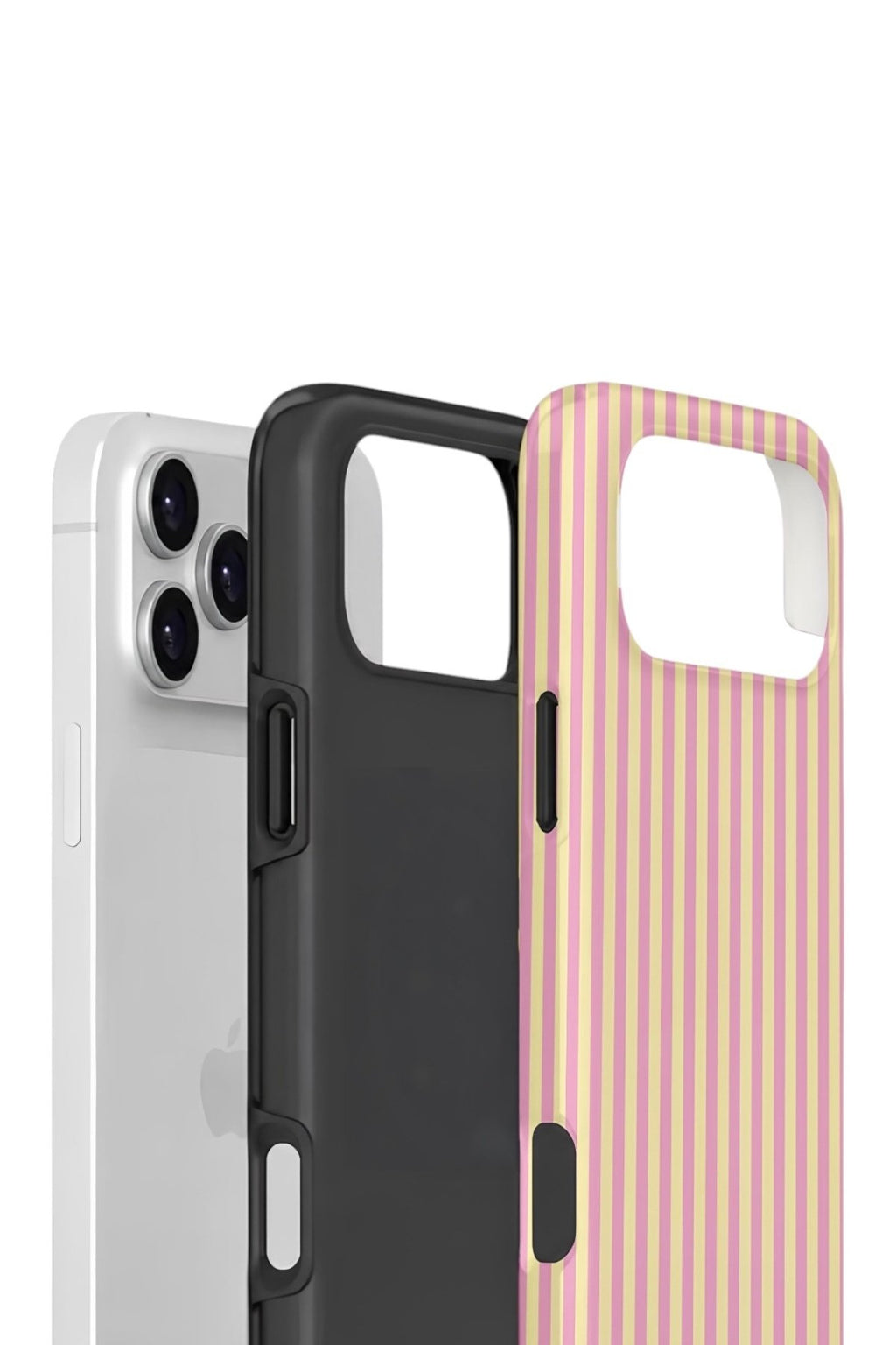 iPhone 17 Pro Vorian Çift Katmanlı Kılıf Lemon Candy Pinstripe