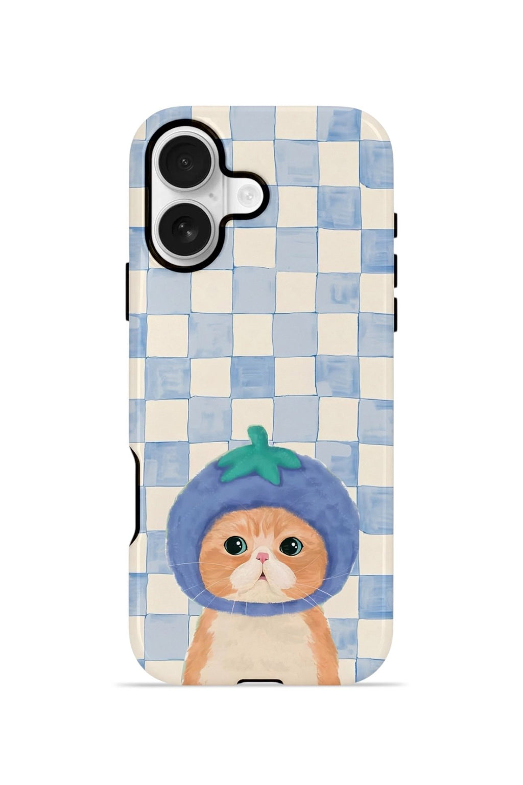 iPhone 17 Vorian Çift Katmanlı MagSafe Kılıf Blueberry Cat Check