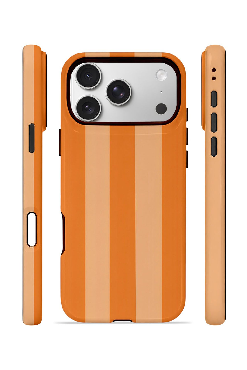 iPhone 17 Pro Vorian Çift Katmanlı MagSafe Kılıf Orange Cream Stripe