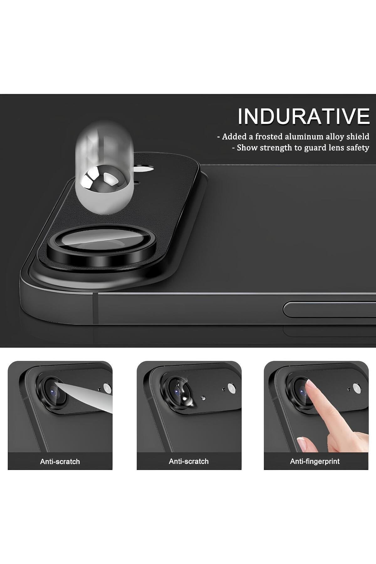 iPhone 17 Air Premium Tam Kaplama Lens Koruma Gümüş
