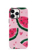 iPhone 14 Pro Max Vorian Çift Katmanlı Kılıf Watermelon Hearts