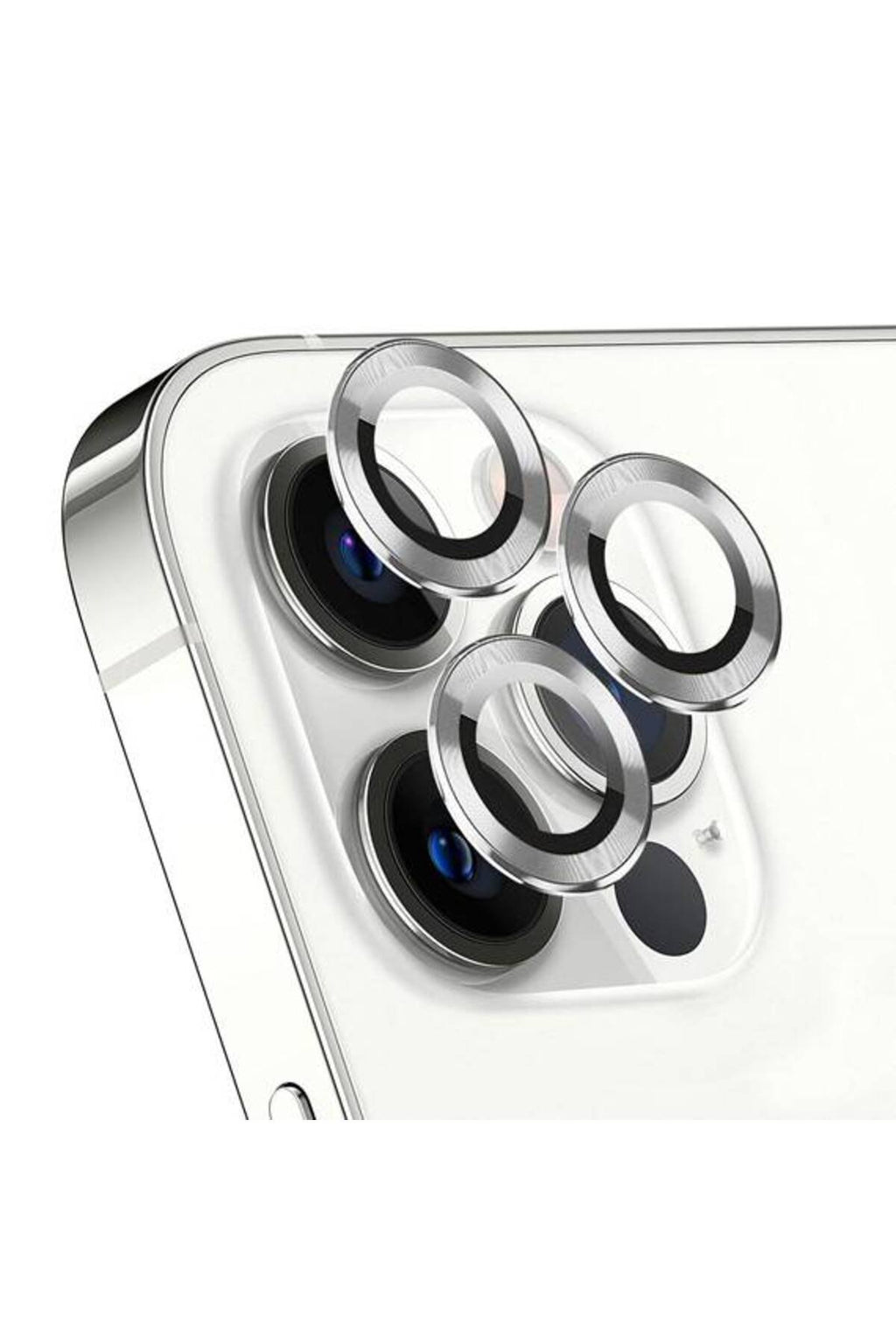 iPhone 14 Pro Max 6.7'' Metal Kamera Koruyucu Lens Gümüş