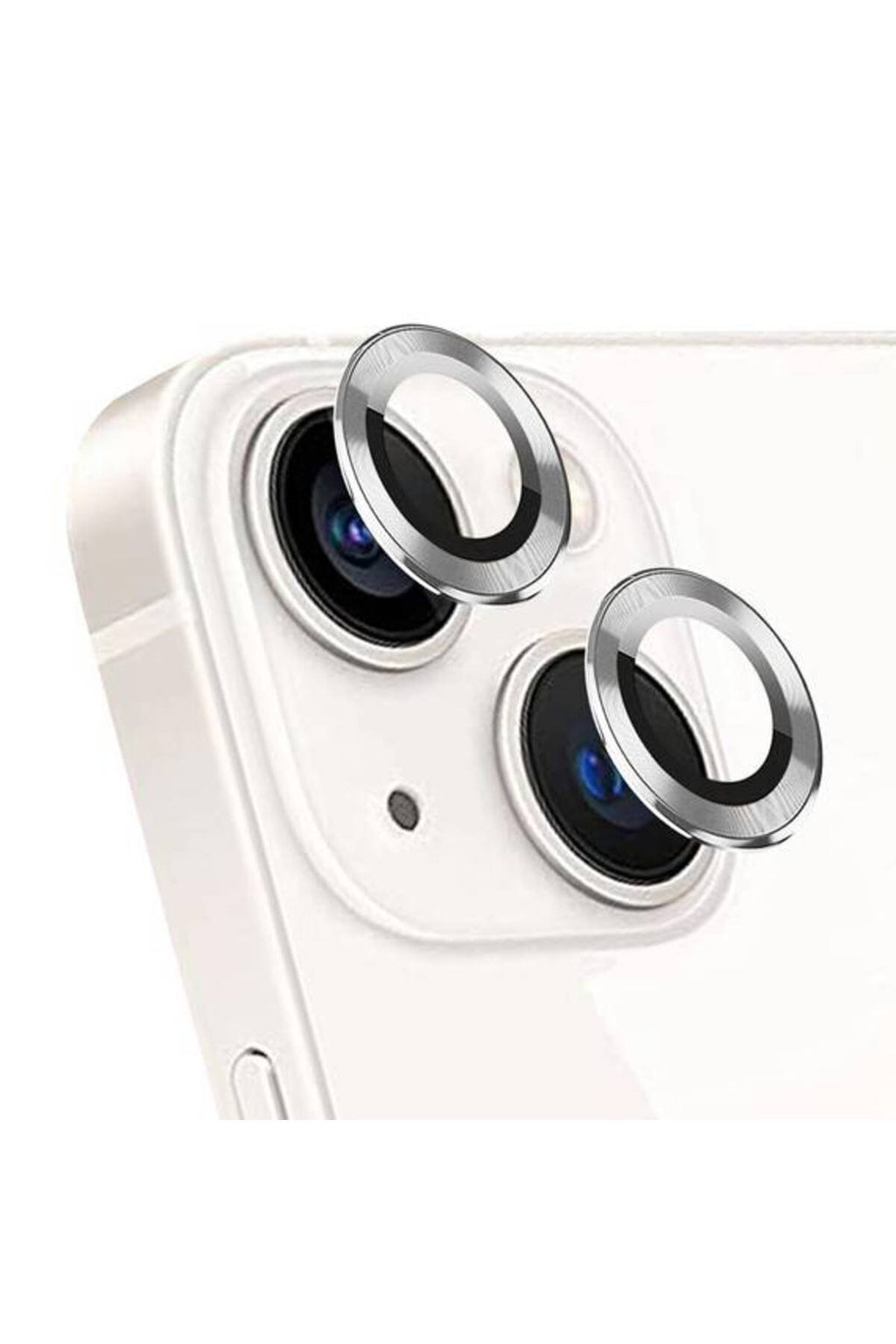 iPhone 15 Plus 6.7'' Metal Kamera Koruyucu Lens Gümüş