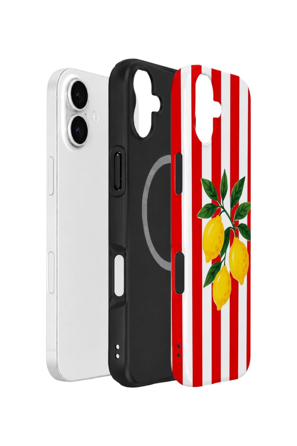 iPhone 16 Plus Vorian Çift Katmanlı MagSafe Kılıf Lemon Parade Red