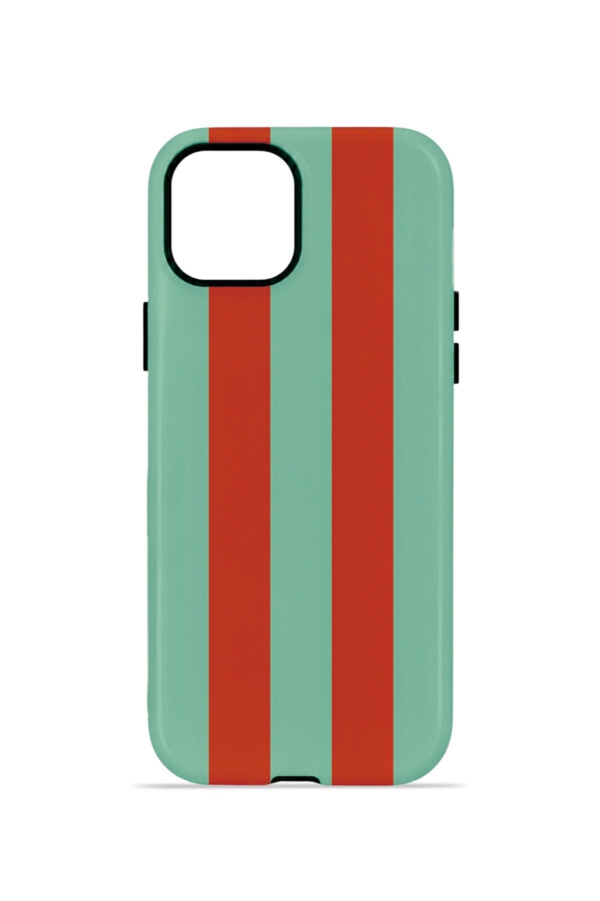 iPhone 14 Vorian Çift Katmanlı Kılıf Terracotta Mint Stripe