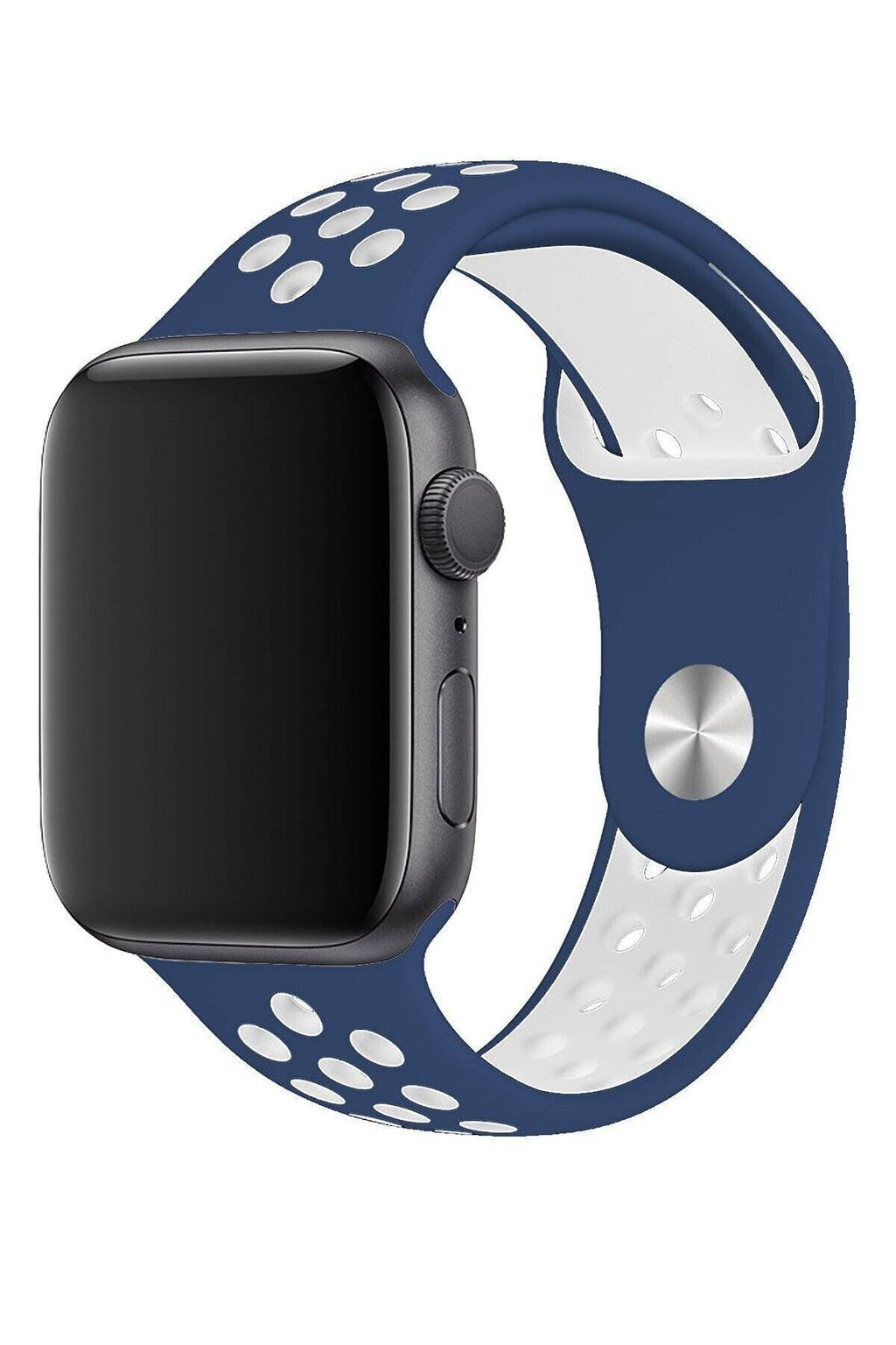 Apple Watch Series Fileli Kordon Lacivert-Beyaz