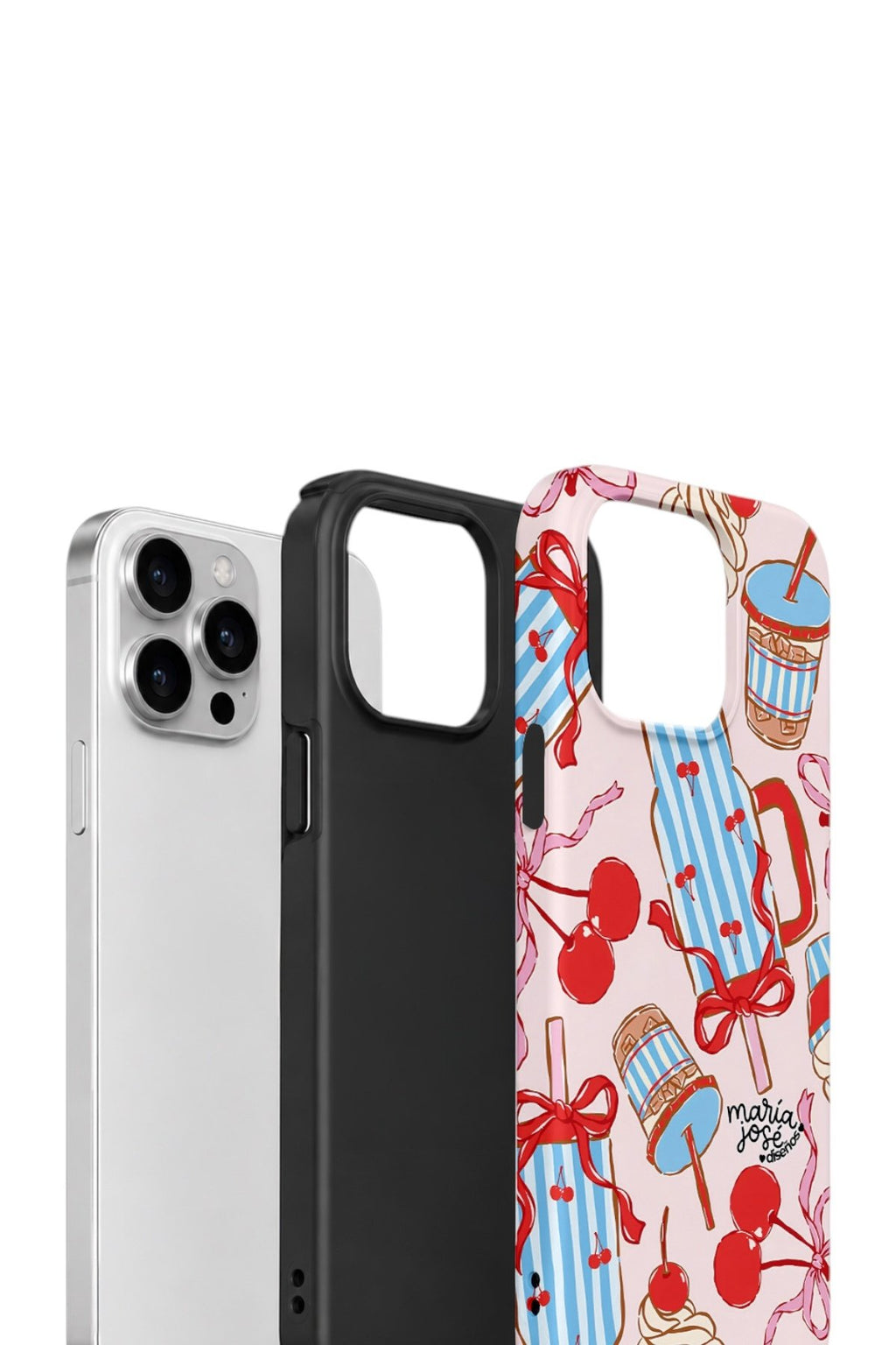 iPhone 15 Pro Vorian Çift Katmanlı Kılıf Dolce Cherry Picnic