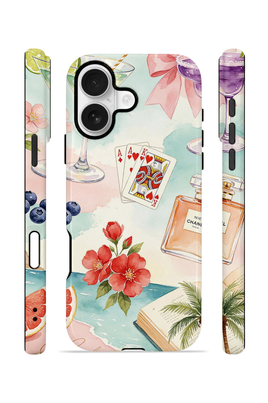 iPhone 16 Vorian Çift Katmanlı Kılıf Mediterranean Holiday Collage