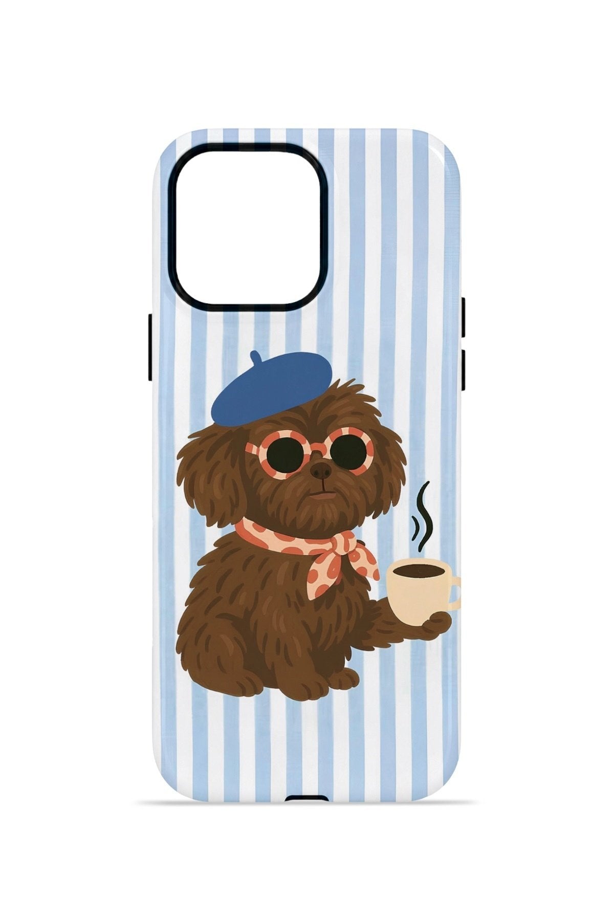 iPhone 13 Pro Max Vorian Çift Katmanlı Kılıf Cafe Dog Riviera