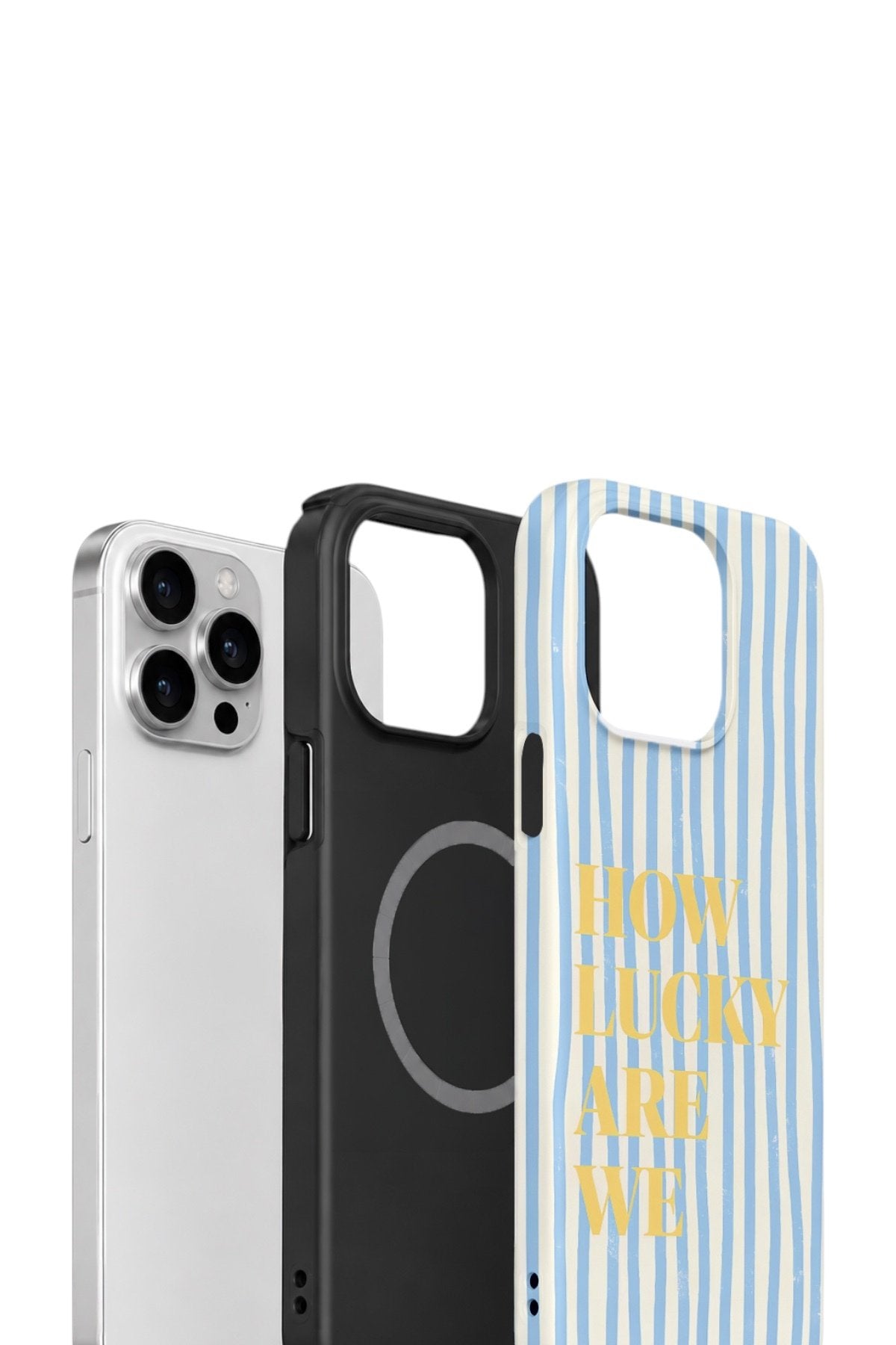 iPhone 14 Pro Max Vorian Çift Katmanlı MagSafe Kılıf Lucky Summer Stripe
