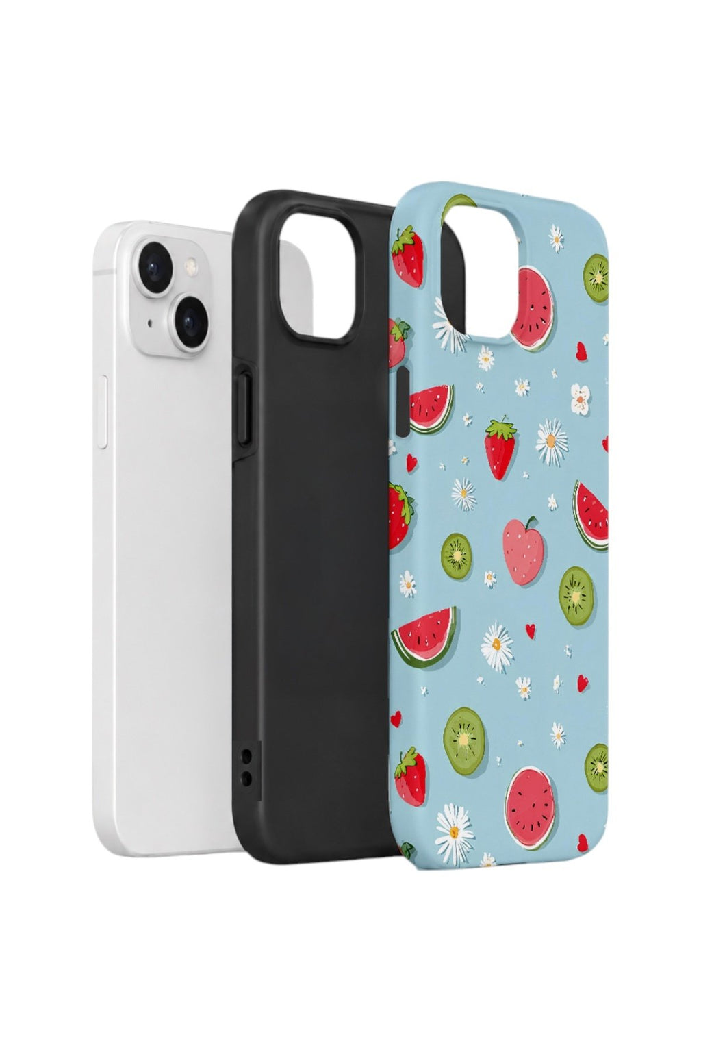 iPhone 14 Plus Vorian Çift Katmanlı Kılıf Fruit Confetti Sky