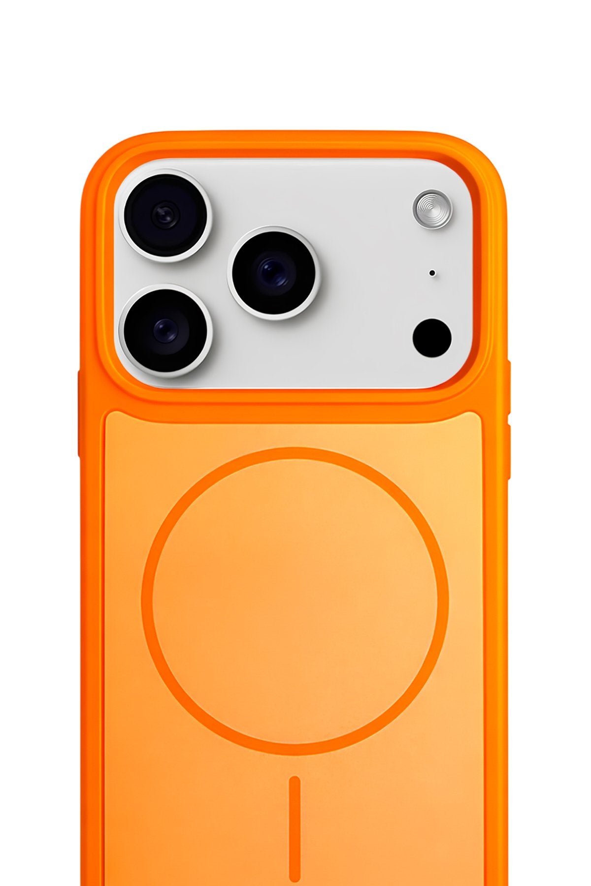 iPhone 17 Pro Max Premium Soft Magsafe Silikon Kılıf Turuncu