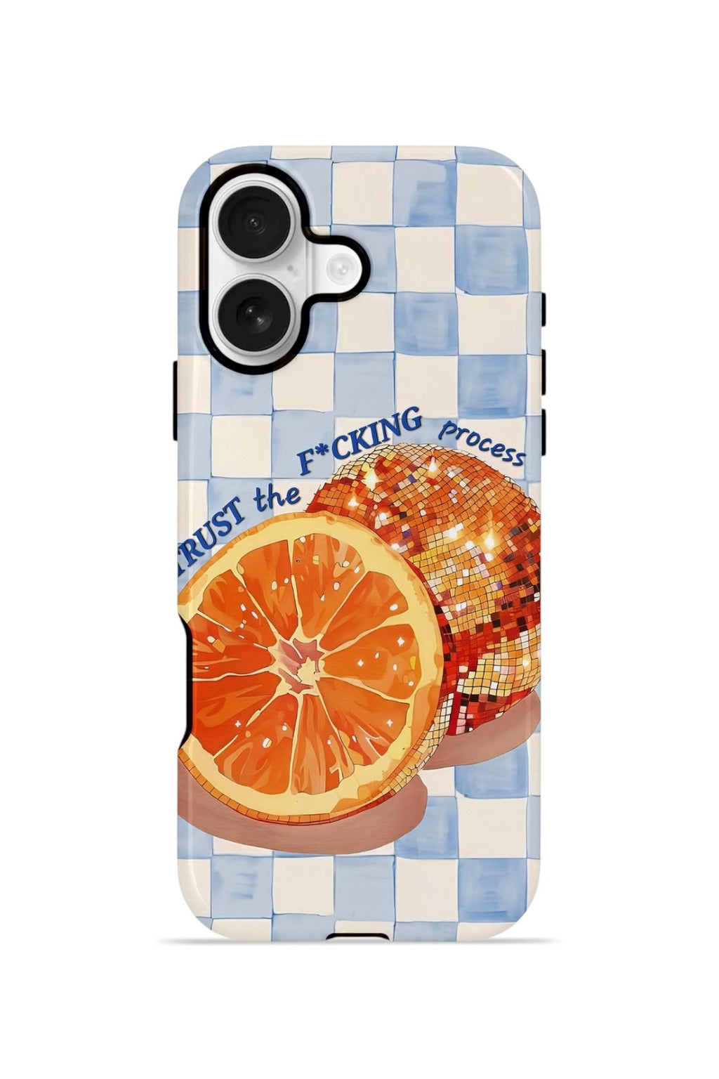 iPhone 16 Plus Vorian Çift Katmanlı Kılıf Orange Press Collage