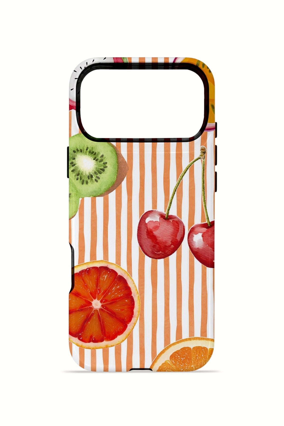 iPhone 17 Pro Max Vorian Çift Katmanlı Kılıf Tutti Frutti Stripe