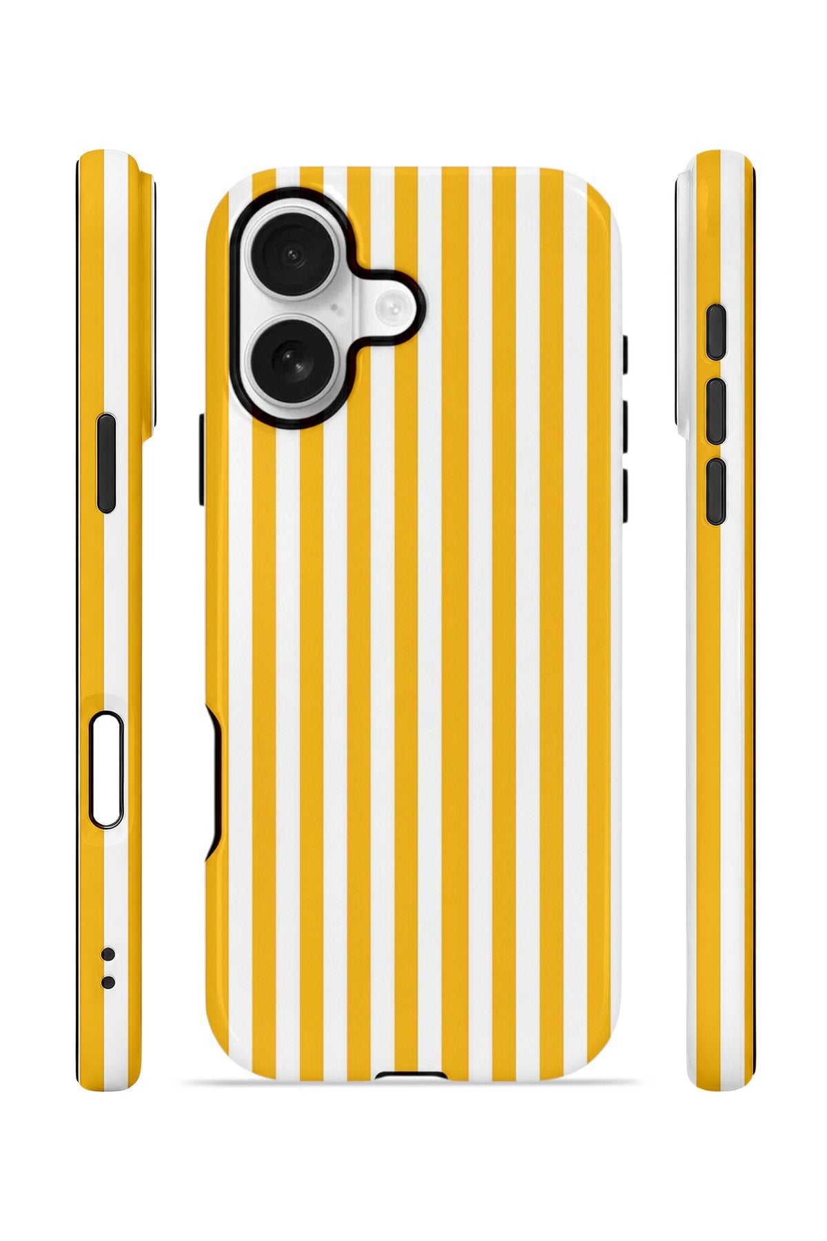 iPhone 16 Plus Vorian Çift Katmanlı Kılıf Golden Pinstripe